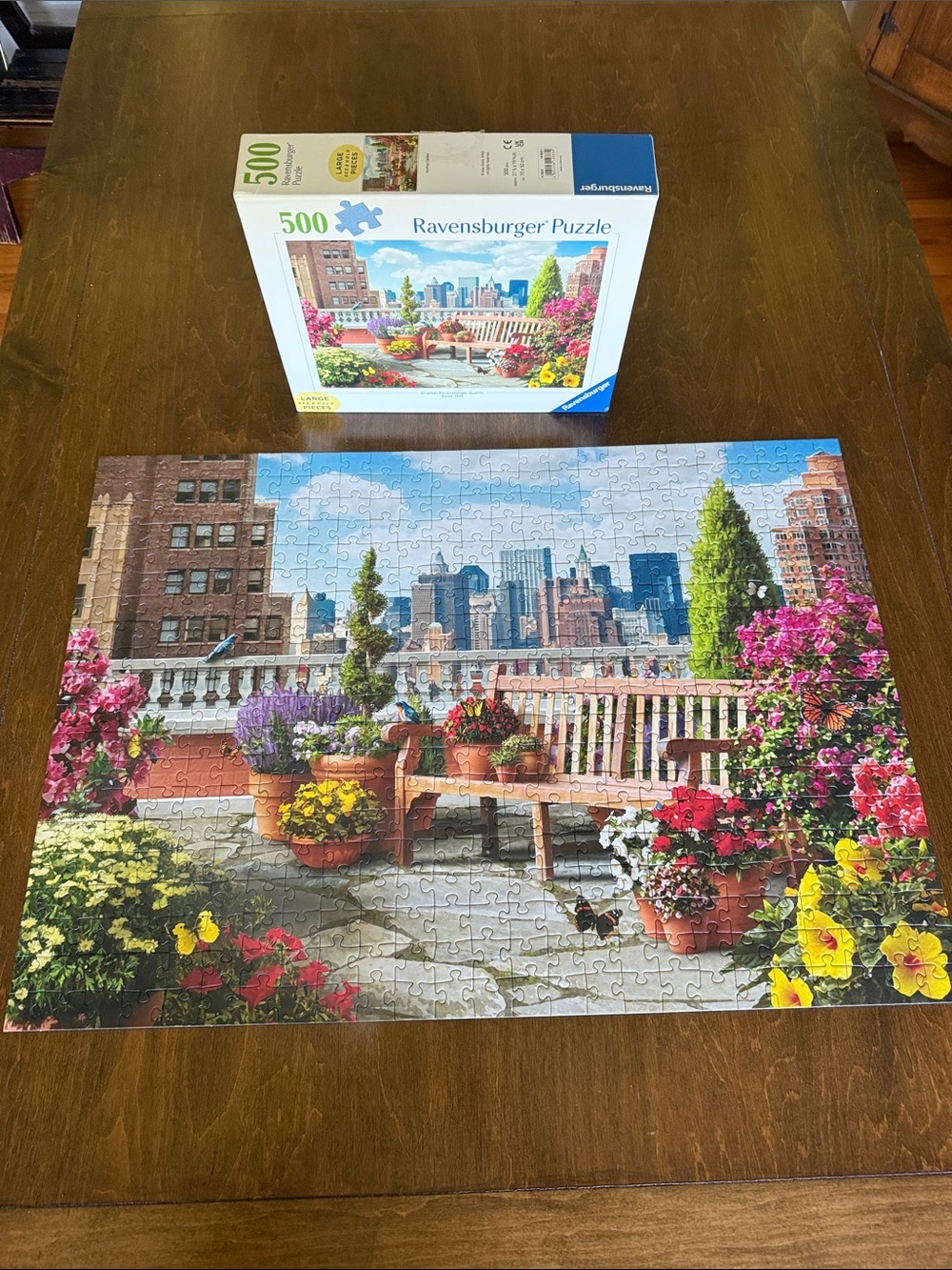 Ravensburger Rooftop Garden Puzzle - 500 pieces. Large format